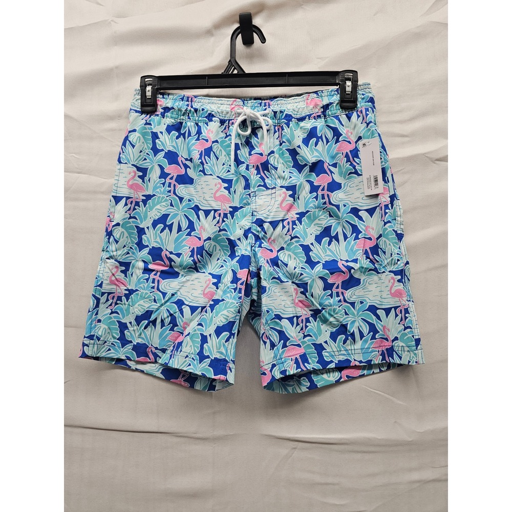 Member's Mark Mens Resort Swim Trunk Flamingo Tropical Blue ASAE251050 Size S‎